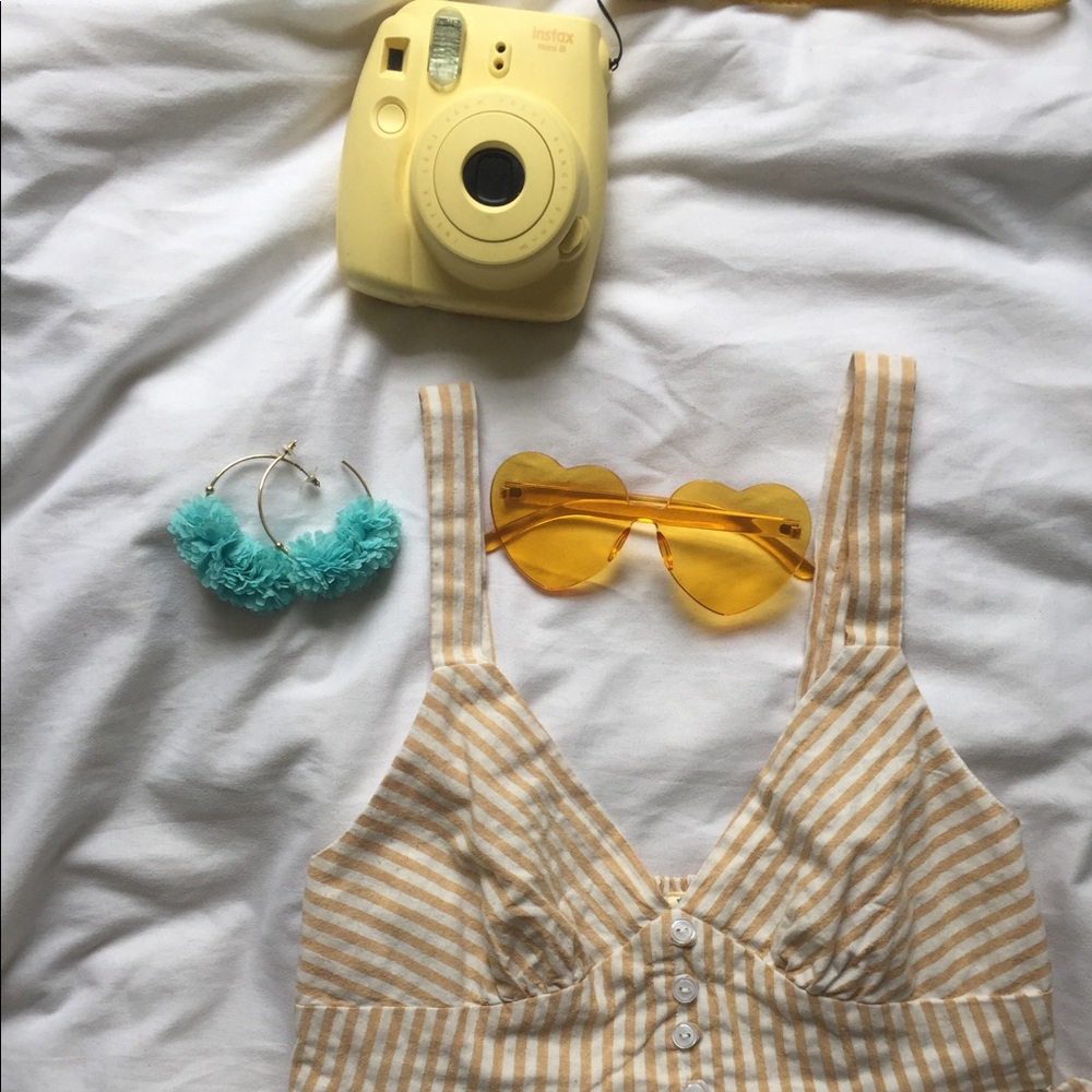 Turquoise Pom Pom Hoop Earrings